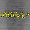 Natural Green Demantiod Garnet 1.43 Ct. 10 Pcs Round Diamond Cut 3 Mm Gemstones From Madagascar