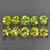 Natural Green Demantiod Garnet 1.41 Ct. 10 Pcs Round Diamond Cut 3.3 Mm Gemstones From Madagascar