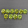 Natural Green Demantiod Garnet 1.55 Ct. 10 Pcs Round Diamond Cut 3.3 Mm Gemstones From Madagascar