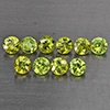 Natural Green Demantiod Garnet 1.29 Ct. 10 Pcs Round Diamond Cut 3 Mm Gemstones From Madagascar