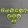Natural Green Demantiod Garnet 1.17 Ct. 10 Pcs Round Diamond Cut 3 Mm Gemstones From Madagascar
