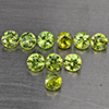 Natural Green Demantiod Garnet 1.24 Ct. 10 Pcs Round Diamond Cut 3 Mm Gemstones From Madagascar