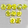 Natural Green Demantiod Garnet 1.68 Ct. 10 Pcs Round Diamond Cut 3.2 Mm Gemstones From Madagascar