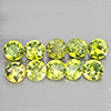 Natural Green Demantiod Garnet 1.48 Ct. 10 Pcs Round Diamond Cut 3 Mm Gemstones From Madagascar