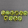 Natural Green Demantiod Garnet 1.31 Ct. 10 Pcs Round Diamond Cut 3 Mm Gemstones From Madagascar