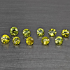 Natural Green Demantiod Garnet 1.43 Ct. 10 Pcs Round Diamond Cut 3 Mm Gemstones From Madagascar