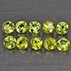 Natural Green Demantiod Garnet 1.47 Ct. 10 Pcs Round Diamond Cut 3 Mm Gemstones From Madagascar