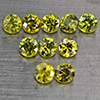 Natural Green Demantiod Garnet 1.40 Ct. 10 Pcs Round Diamond Cut 3 Mm Gemstones From Madagascar