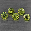 Natural Green Demantiod Garnet 0.91 Ct. 5 Pcs Round Diamond Cut 3.3 Mm Gemstones From Madagascar