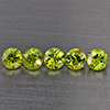 Natural Green Demantiod Garnet 0.90 Ct. 5 Pcs Round Diamond Cut 3.3 Mm Gemstones From Madagascar