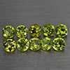 Natural Green Demantiod Garnet 1.42 Ct. 10 Pcs Round Diamond Cut 3 Mm Gemstones From Madagascar