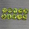 Natural Green Demantiod Garnet 1.42 Ct. 10 Pcs Round Diamond Cut 3.3 Mm Gemstones From Madagascar