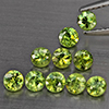 Natural Green Demantiod Garnet 1.46 Ct. 10 Pcs Round Diamond Cut 3 Mm Gemstones From Madagascar