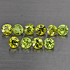 Natural Green Demantiod Garnet 1.42 Ct. 10 Pcs Round Diamond Cut 3 Mm Gemstones From Madagascar