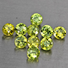 Natural Green Demantiod Garnet 1.42 Ct. 10 Pcs Round Diamond Cut 3 Mm Gemstones From Madagascar