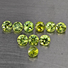 Natural Green Demantiod Garnet 1.42 Ct. 10 Pcs Round Diamond Cut 3 Mm Gemstones From Madagascar