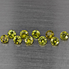 Natural Green Demantiod Garnet 1.38 Ct. 10 Pcs Round Diamond Cut 3.2 Mm Gemstones From Madagascar