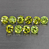 Natural Green Demantiod Garnet 1.43 Ct. 10 Pcs Round Diamond Cut 3 Mm Gemstones From Madagascar