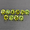 Natural Green Demantiod Garnet 1.51 Ct. 10 Pcs Round Diamond Cut 3 Mm Gemstones From Madagascar
