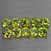 Natural Green Demantiod Garnet 1.44 Ct. 10 Pcs Round Diamond Cut 3 Mm Gemstones From Madagascar