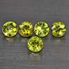 Natural Green Demantiod Garnet 0.84 Ct. 5 Pcs Round Diamond Cut  3.3 Mm Gemstones From Madagascar