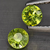 Natural Green Demantiod Garnet 0.42 Ct. 2 Pcs Round Diamond Cut 3.5 Mm Gemstones From Madagascar