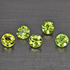 Natural Green Demantiod Garnet 0.95 Ct. 5 Pcs Round Diamond Cut  3.5 Mm Gemstones From Madagascar