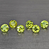 Natural Green Demantiod Garnet 1.14 Ct. 6 Pcs Round Diamond Cut 3.4 Mm Gemstones From Madagascar