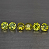 Natural Green Demantiod Garnet 1.13 Ct. 6 Pcs Round Diamond Cut 3.4 Mm Gemstones From Madagascar