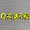 Natural Green Demantiod Garnet 0.94 Ct. 5 Pcs Round Diamond Cut  3.4 Mm Gemstones From Madagascar