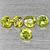 Natural Green Demantiod Garnet 0.84 Ct. 5 Pcs Round Diamond Cut  3.3 Mm Gemstones From Madagascar