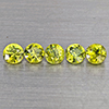 Natural Green Demantiod Garnet 0.79 Ct. 5 Pcs Round Diamond Cut  3.3 Mm Gemstones From Madagascar