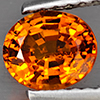 Natural Orange Spessartine Garnet 0.83 Ct. Oval Shape 6.2 x 5.2 Mm Gemstone From Namibia