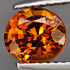 Natural Orange Spessartine Garnet 1.32 Ct. Oval Shape 7.1 x 6.3 Mm Gemstone From Namibia