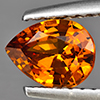 Natural Orange Spessartine Garnet 0.73 Ct. Pear Shape 6.9 x 5.2 Mm Gemstone From Namibia