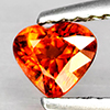 Natural Reddish Orange Spessartine Garnet 0.63 Ct. Heart Shape 5.2 x 4.8 Mm Gemstone from Namibia