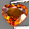 Natural Reddish Orange Spessartine Garnet Gemstones 0.55 Ct. Heart Shape 5.7 x 5 Mm.