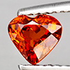 Natural Reddish Orange Spessartine Garnet 1.04 Ct. Heart Shape 6 x 5.5 Mm Gemstone from Namibia
