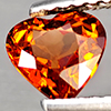 Natural Reddish Orange Spessartine Garnet 0.95 Ct. Heart Shape 6 x 5.6 Mm Gemstone from Namibia