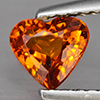 Natural Reddish Orange Spessartine Garnet 0.80 Ct. Heart Shape 5.8 x 5.5 Mm Gemstone from Namibia