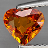 Natural Reddish Orange Spessartine Garnet 1.27 Ct. Heart Shape 7.2 x 6.4 Mm Gemstone from Namibia