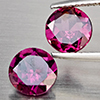 Natural Purplish Pink Rhodolite Garnet 3.00 Ct. 2 Pcs Round Shape 7 Mm Gemstone from Madagascar