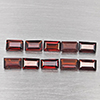 Natural Orangish Red Garnet 2.90 Ct. 10 Pcs Baguette Shape 5.2 x 3.2 Mm Gemstone From Tanzania