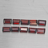 Natural Orangish Red Garnet 3.33 Ct. 10 Pcs Baguette Shape 5.1 x 3.1 Mm Gemstone From Tanzania