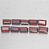 Natural Orangish Red Garnet 3.39 Ct. 10 Pcs Baguette Shape 5.2 x 3.2 Mm Gemstone From Tanzania