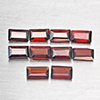 Natural Orangish Red Garnet 2.95 Ct. 10 Pcs Baguette Shape 5.2 x 3.2 Mm Gemstone From Tanzania