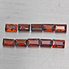Natural Orangish Red Garnet 3.34 Ct. 10 Pcs Baguette Shape 5.2 x 3.2 Mm Gemstone From Tanzania