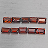 Natural Orangish Red Garnet 3.32 Ct. 10 Pcs Baguette Shape 5.2 x 3.2 Mm Gemstone From Tanzania