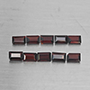 Natural Orangish Red Garnet 3.59 Ct. 10 Pcs Baguette Shape 5.2 x 3.2 Mm Gemstone From Tanzania