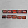 Natural Orangish Red Garnet 3.02 Ct. 10 Pcs Baguette Shape 5.3 x 3.2 Mm Gemstone From Tanzania